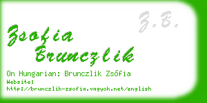 zsofia brunczlik business card